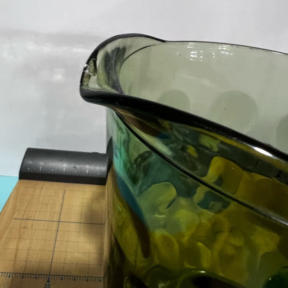 vintage Hazel-Atlas Eldorado Avocado Green glass pitcher - Picture 10 of 10